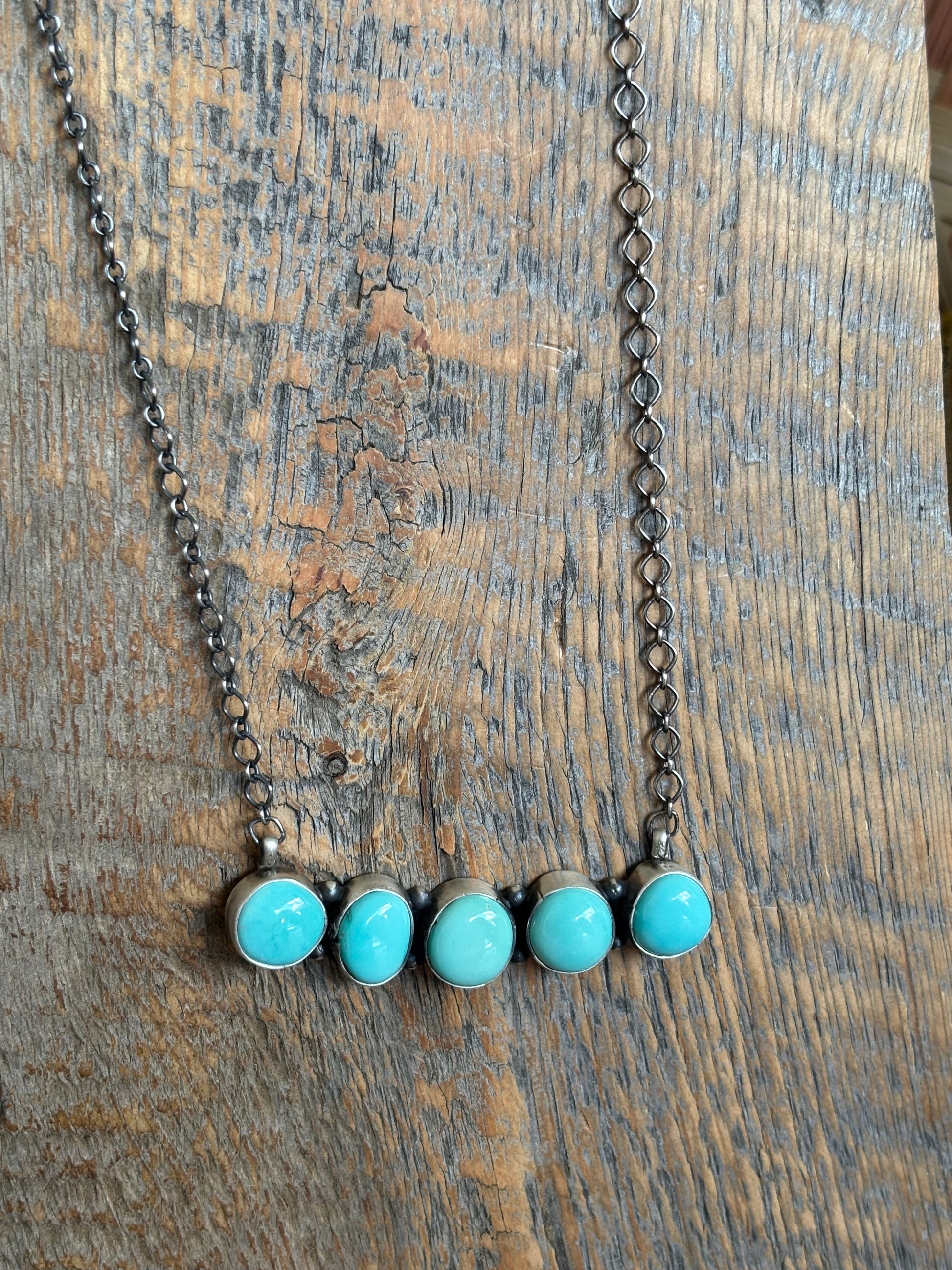 Antionette Mart Kingman Bar Necklace