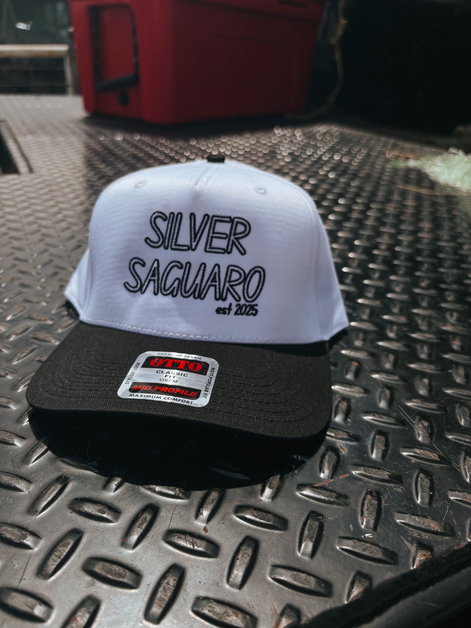 Silver Saguaro Trucker - Blk & W
