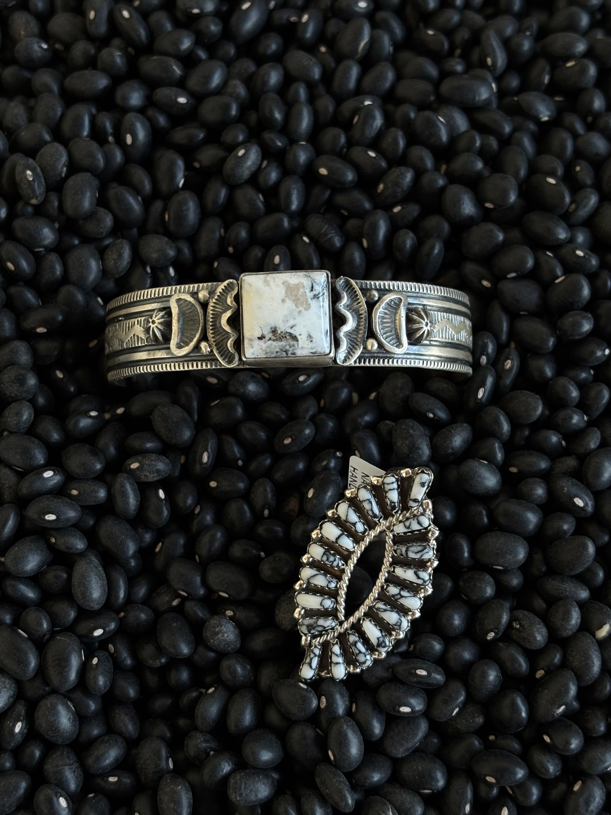 Tamara Benally White Buffalo Ring Size 7.5