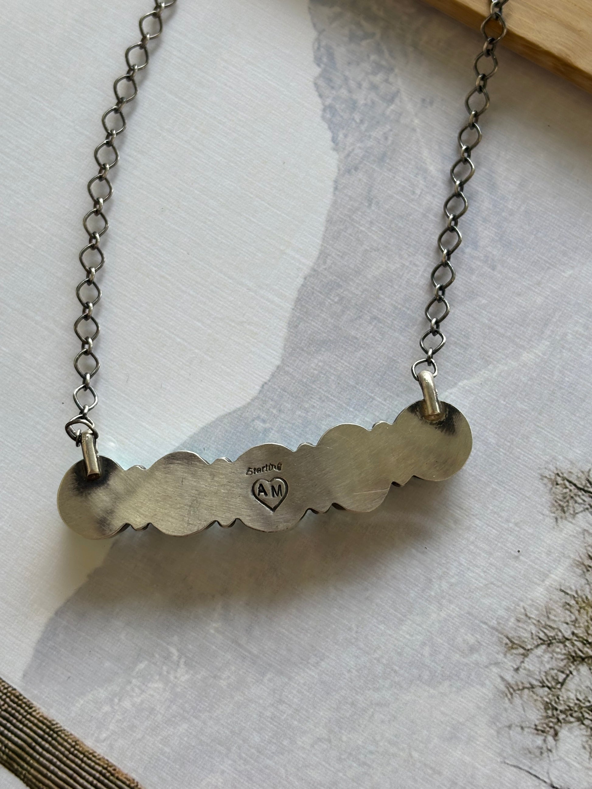 Antionette Mart Kingman Bar Necklace