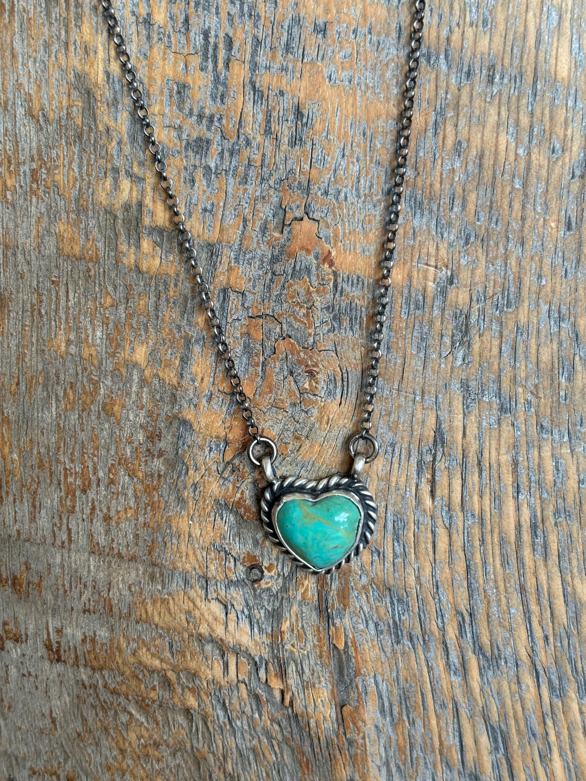 Johnny Dixon Kingman Heart Necklace