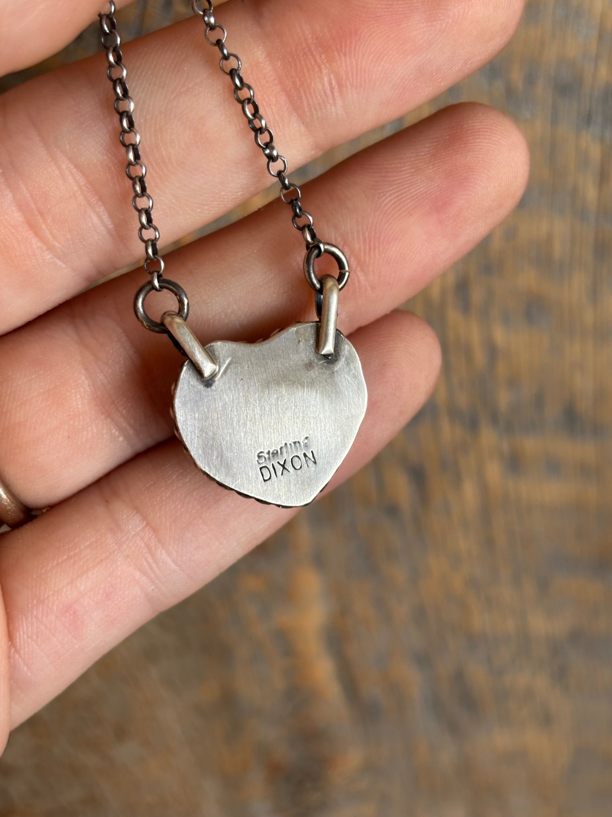 Johnny Dixon Kingman Heart Necklace