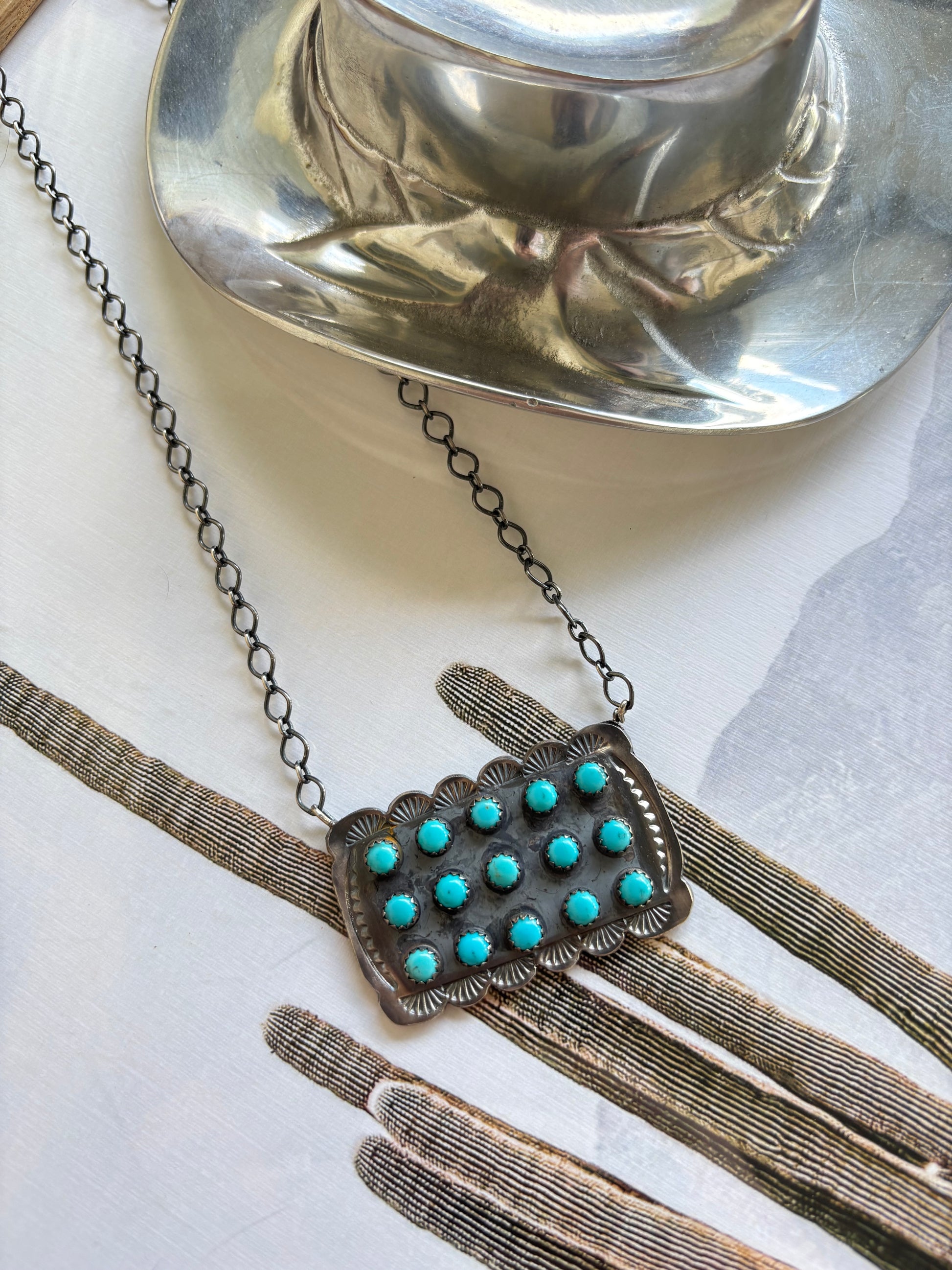 Tillie John Kingman Bar Necklace