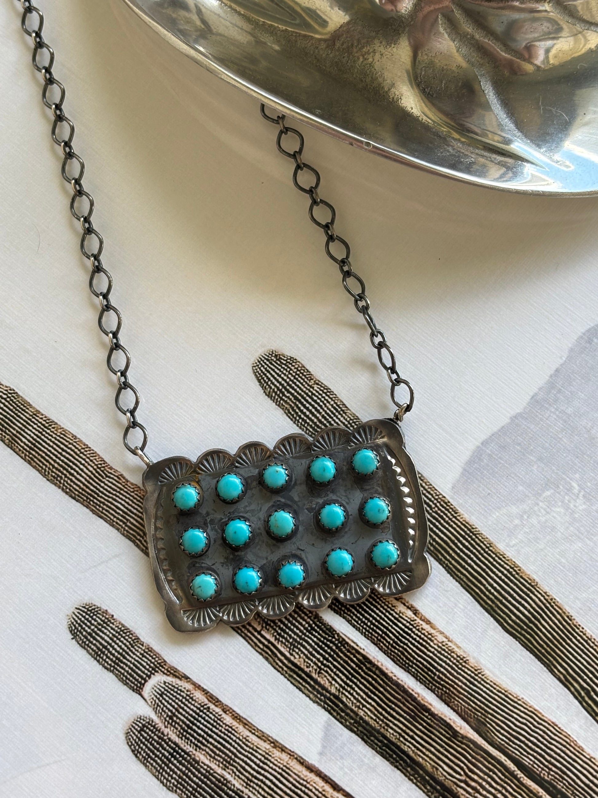 Tillie John Kingman Bar Necklace
