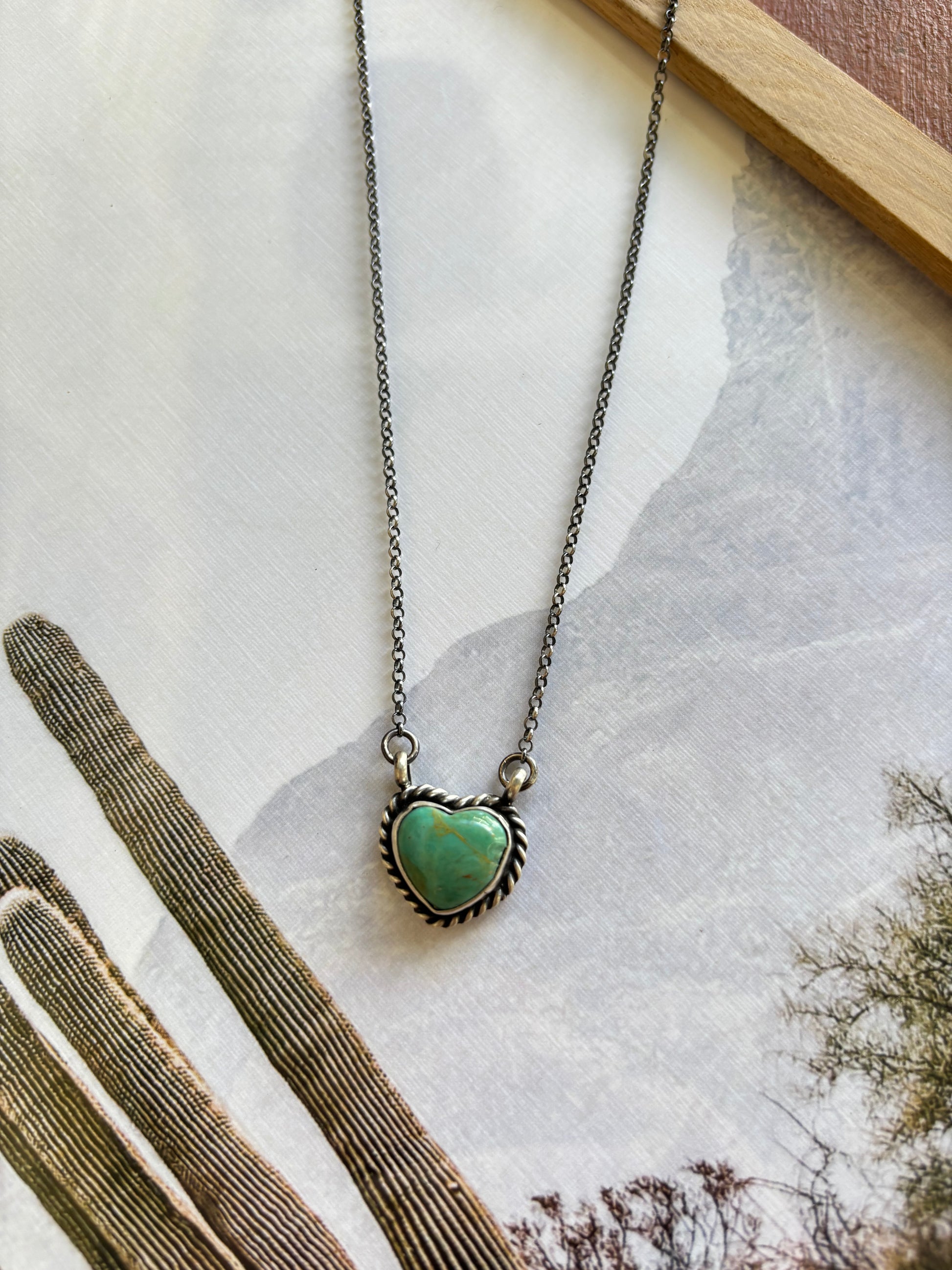 Johnny Dixon Kingman Heart Necklace