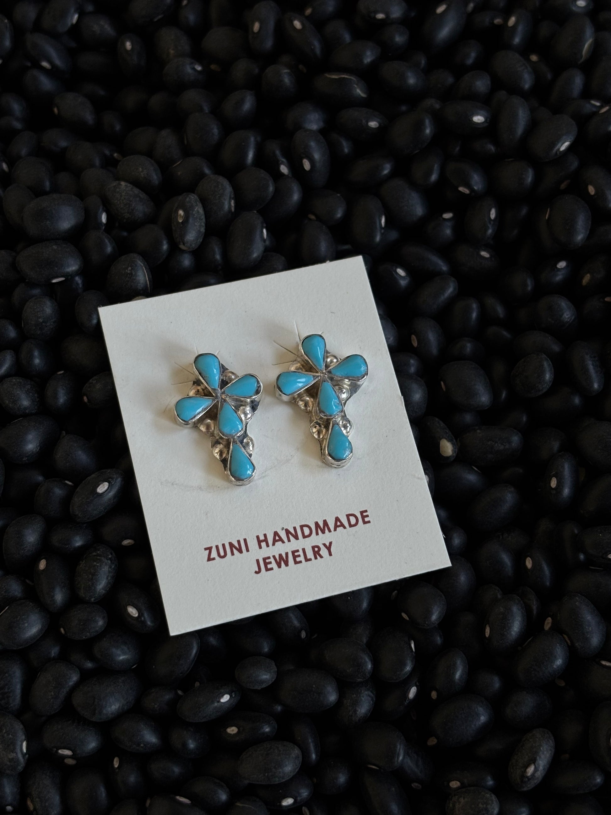 Pino Yunie Zuni Cross Earrings
