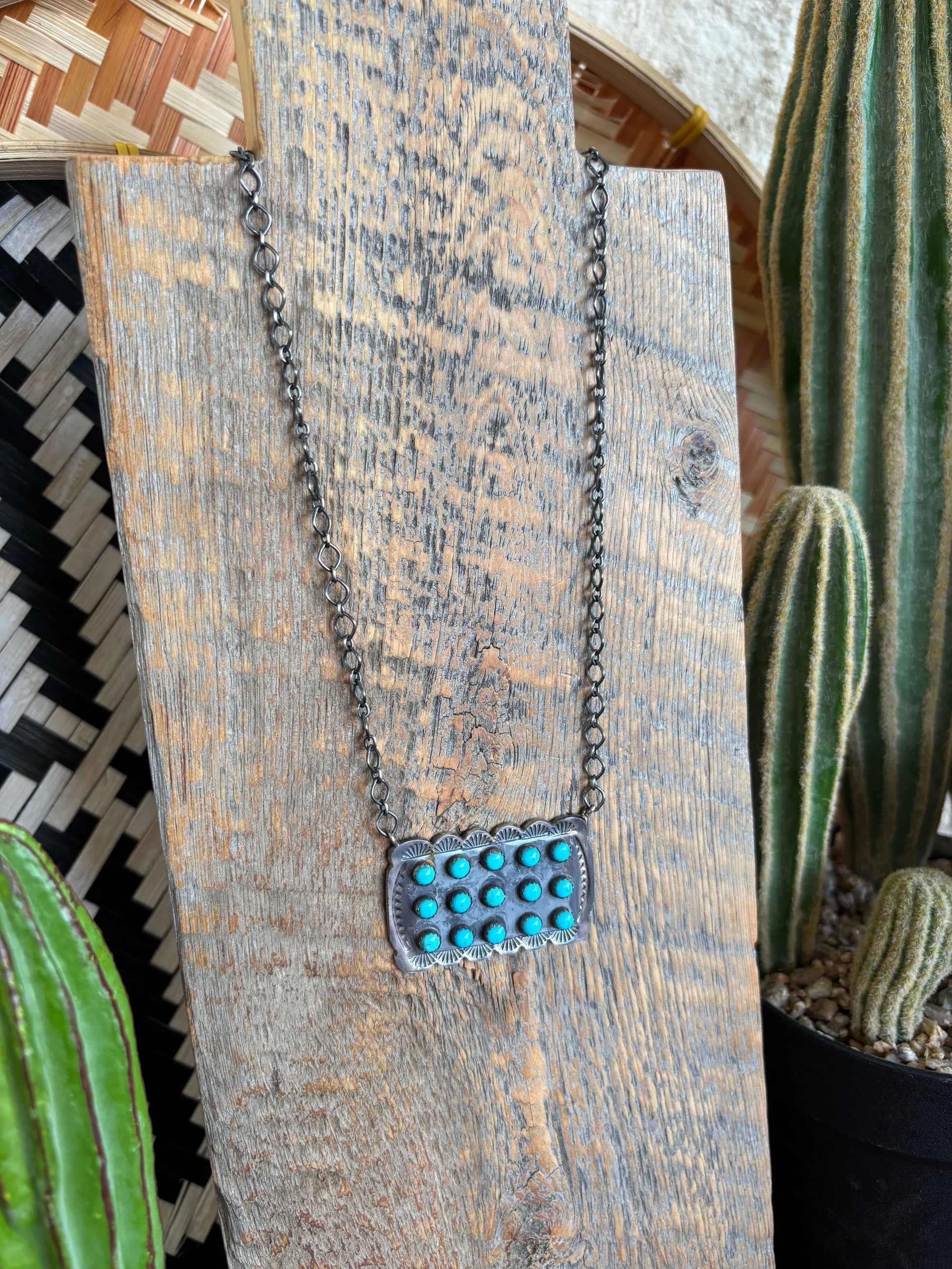 Tillie John Kingman Bar Necklace