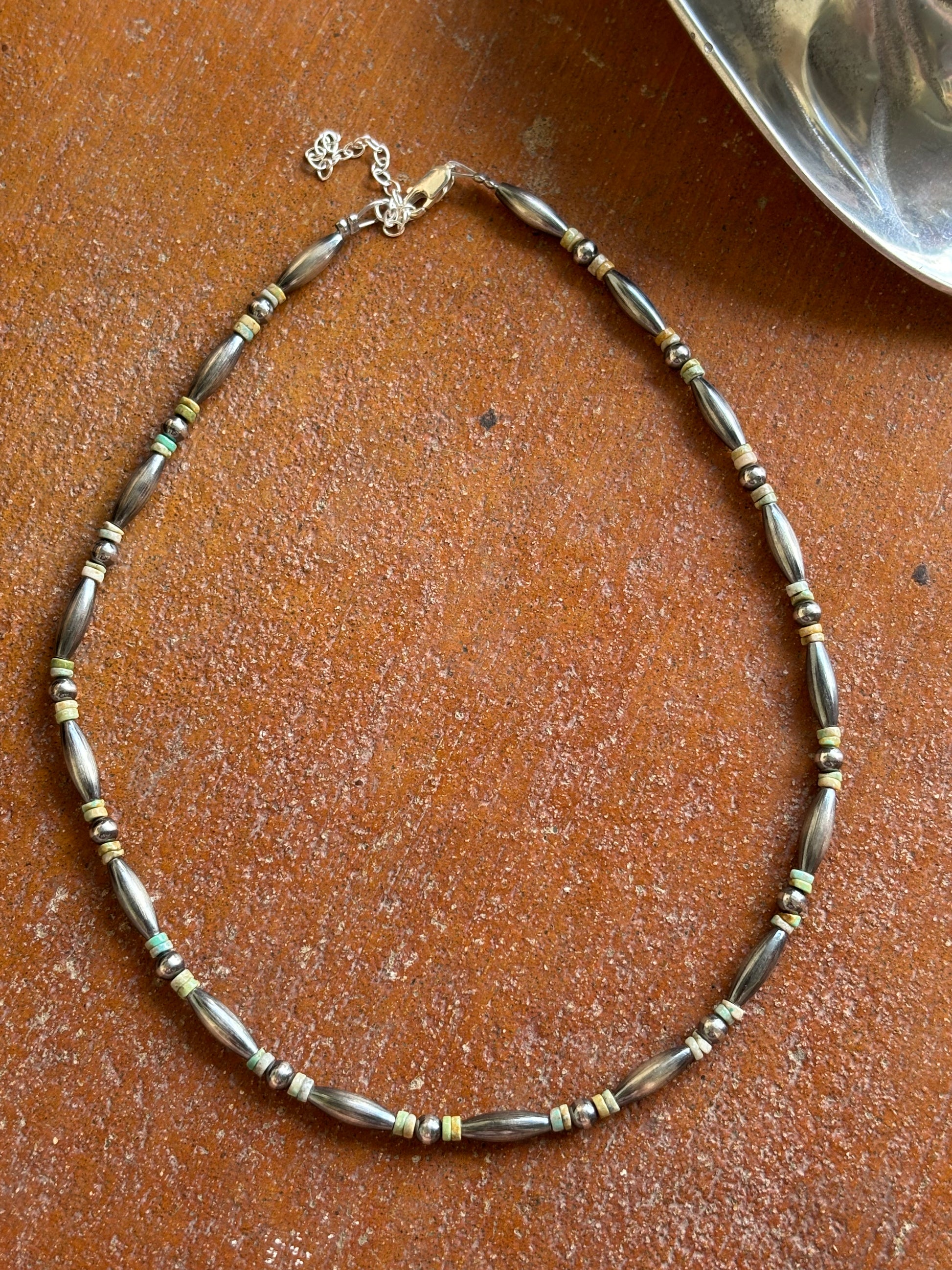 Turquoise & Torpedo Pearl Necklace