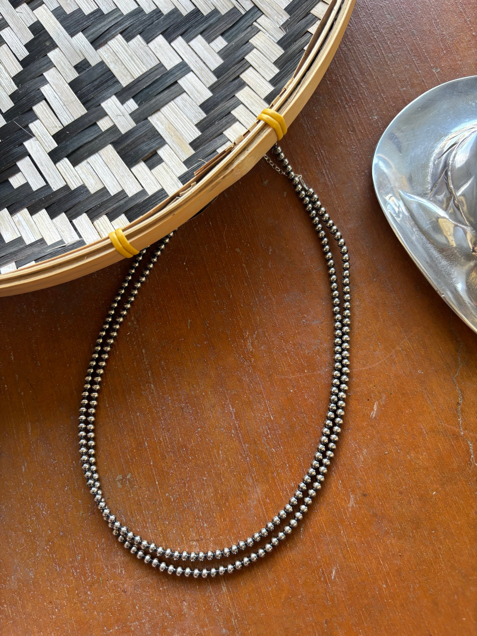 4 MM 20” Sterling Silver Pearl Necklace