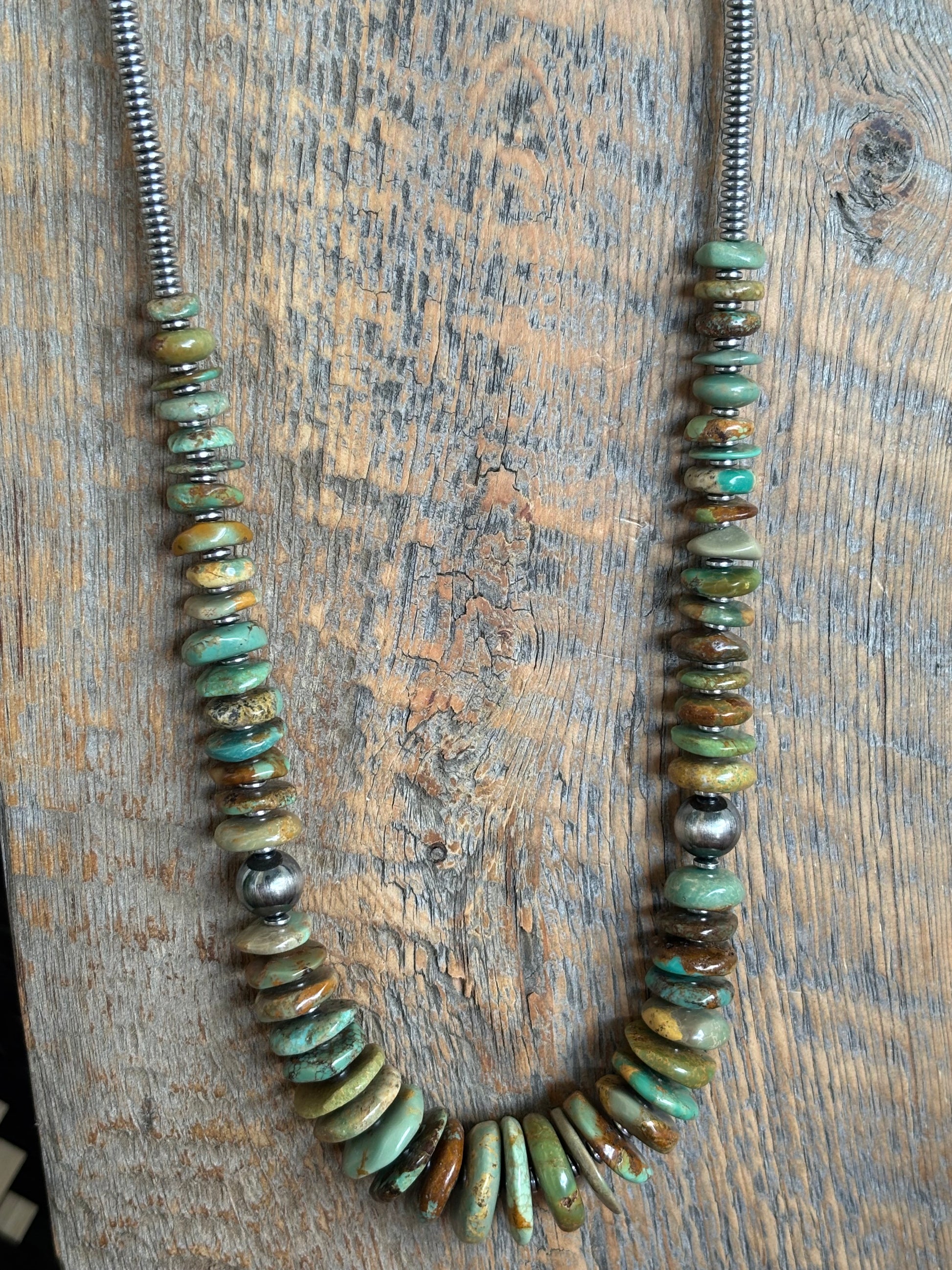 22 Inch Graduated Turquoise Necklace