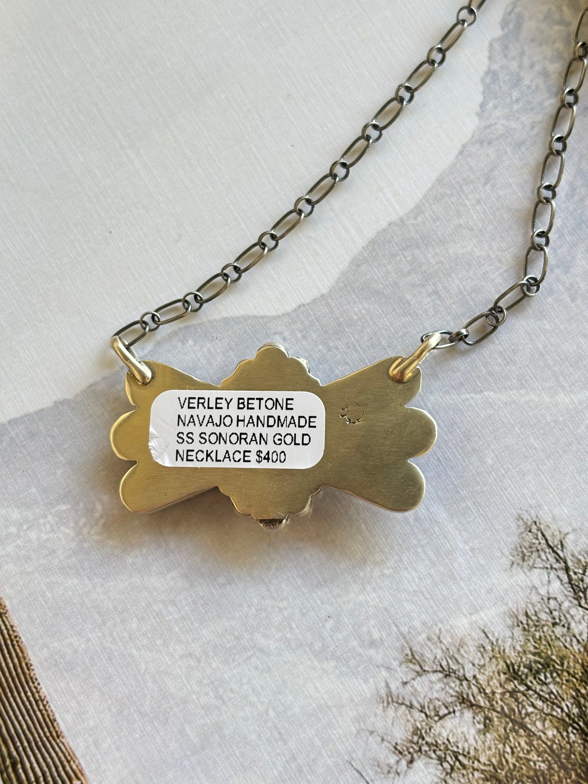 Verley Betone Sonoran Gold Feather Necklace