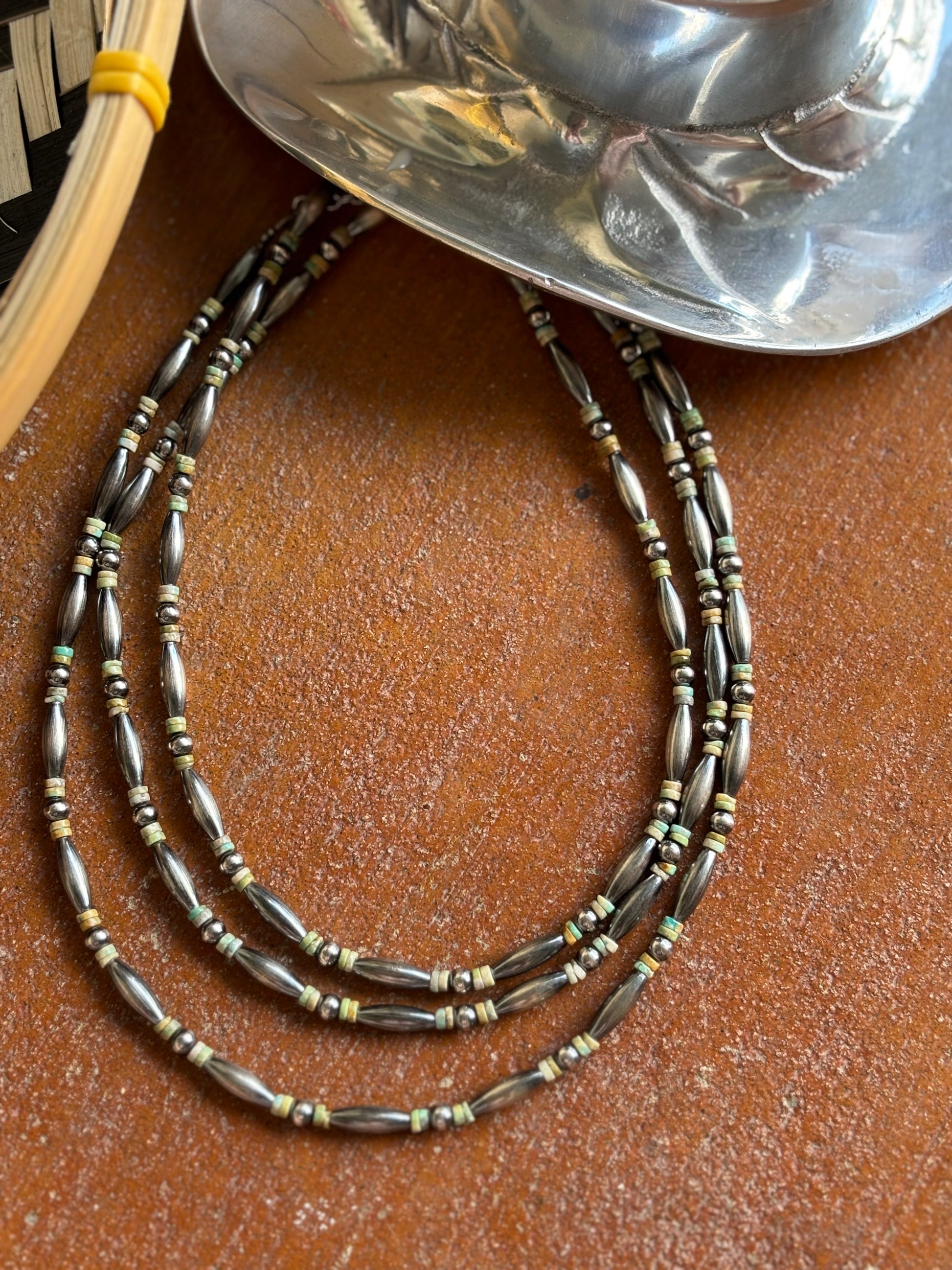 Turquoise & Torpedo Pearl Necklace