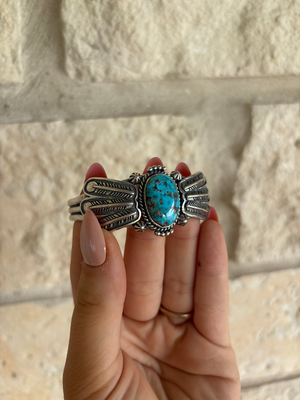 Daniel Benally Feather Cuff