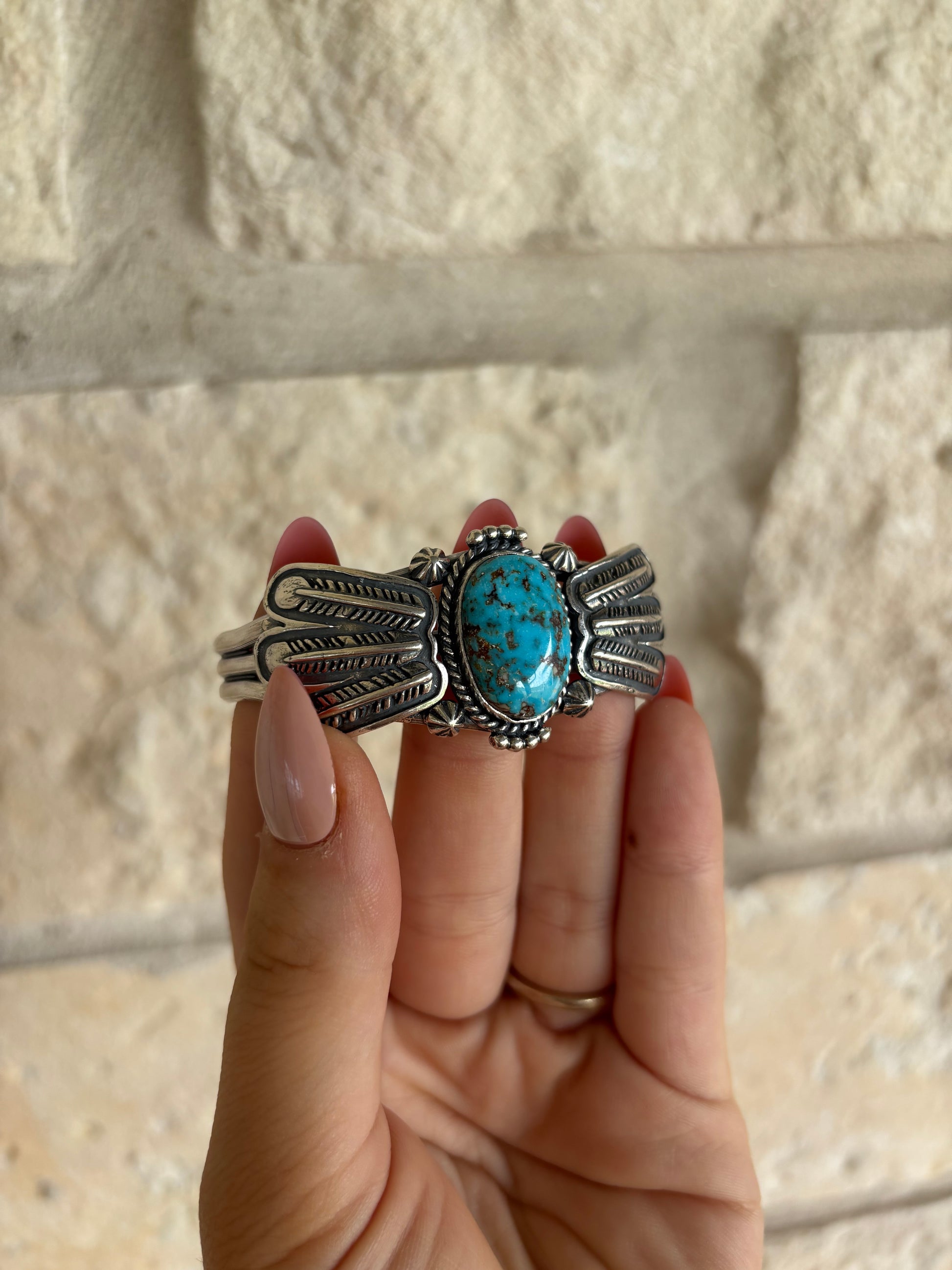 Daniel Benally Feather Cuff