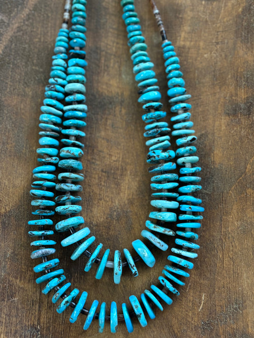 23” Shell & Turquoise Graduated Necklace
