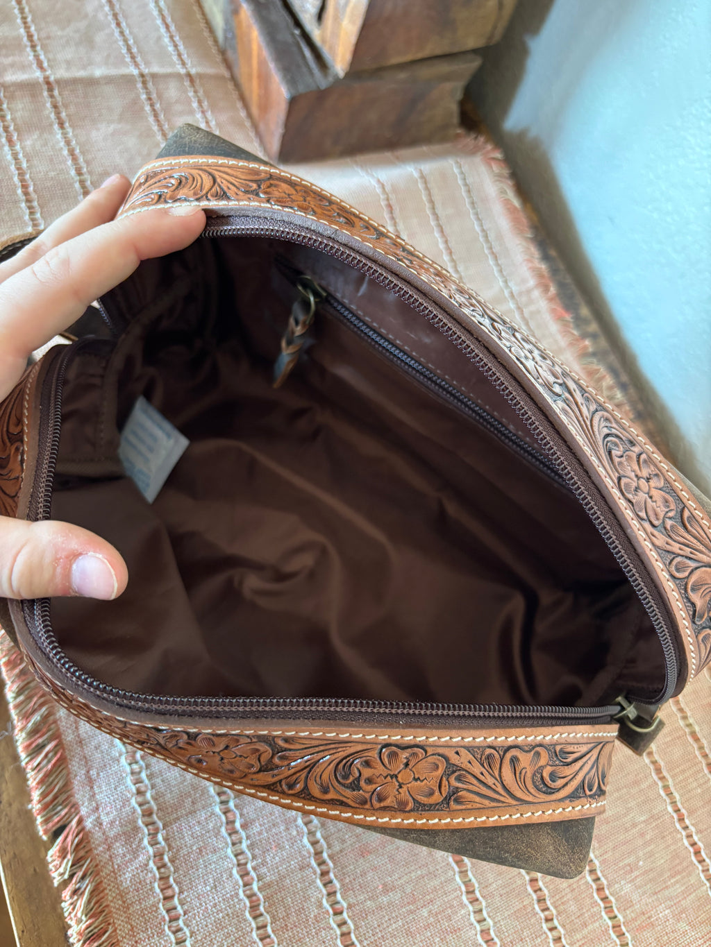 The Boot Stitch Toiletry Makeup Shave Bag