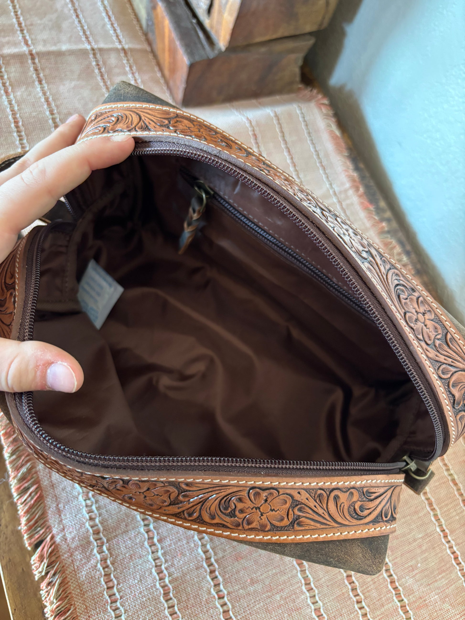 The Boot Stitch Toiletry Makeup Shave Bag