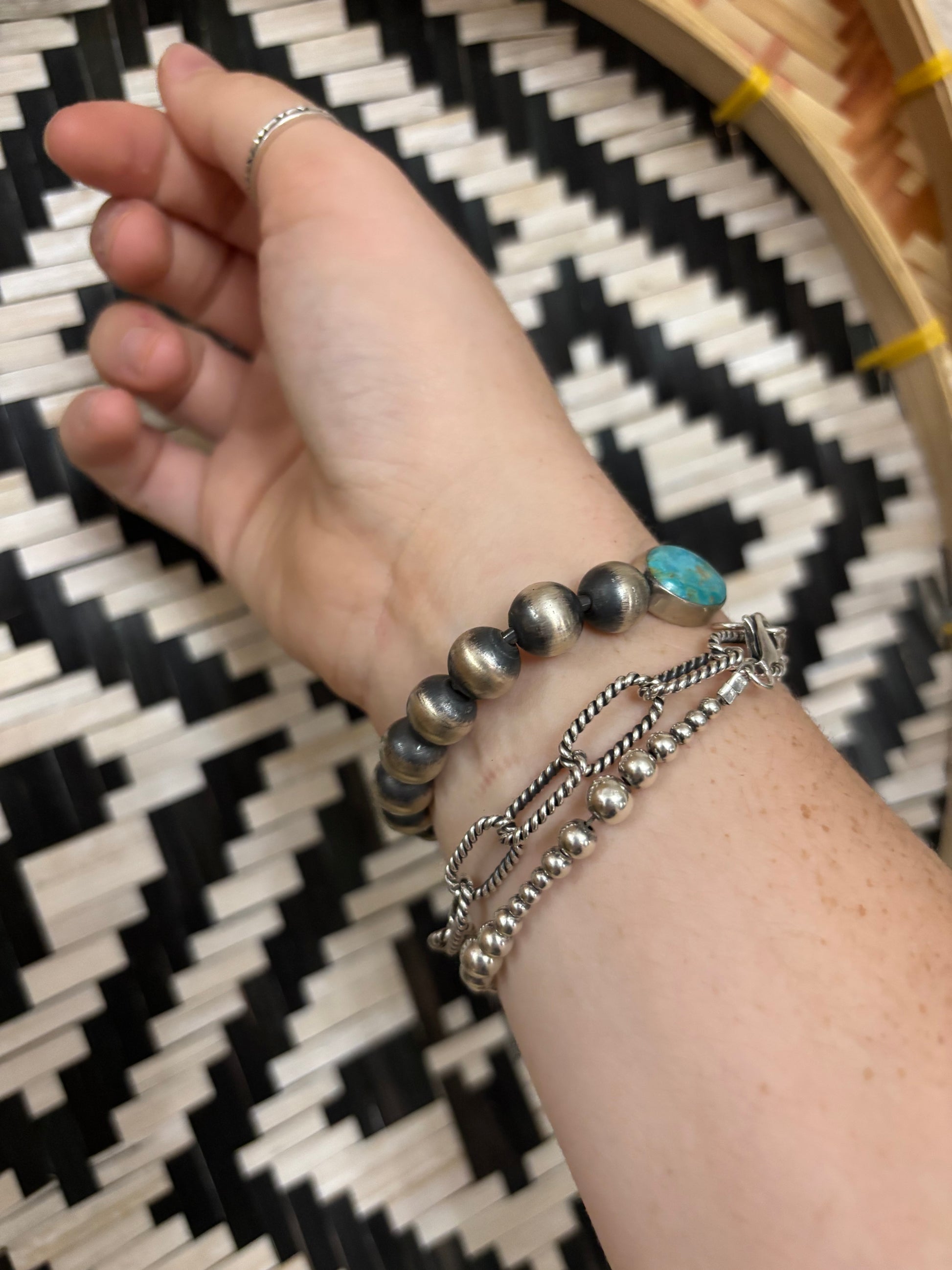 Kingman & Sterling Pearl Open Face Cuff
