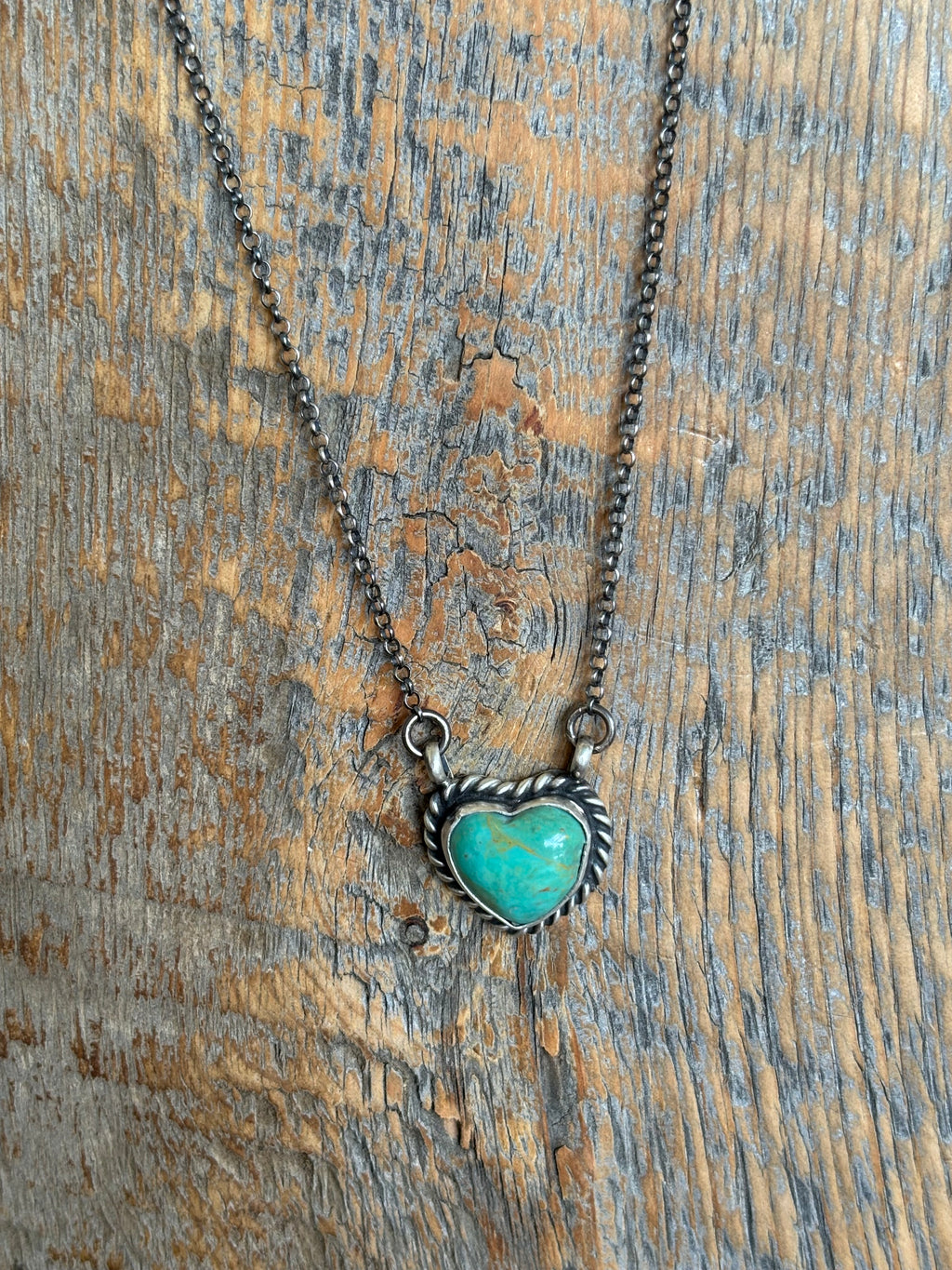 Johnny Dixon Kingman Heart Necklace