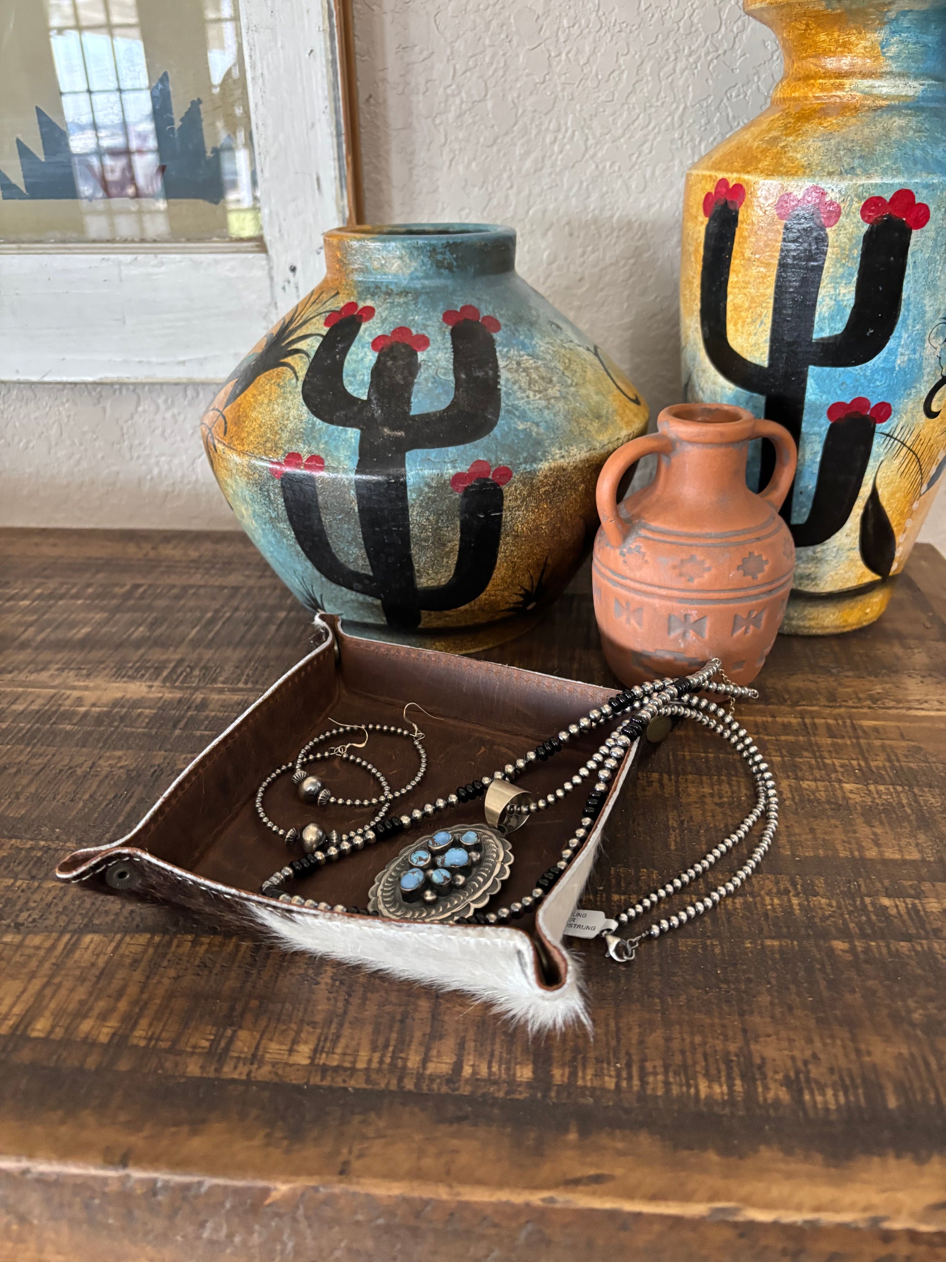 The Cowhide Catchall Tray