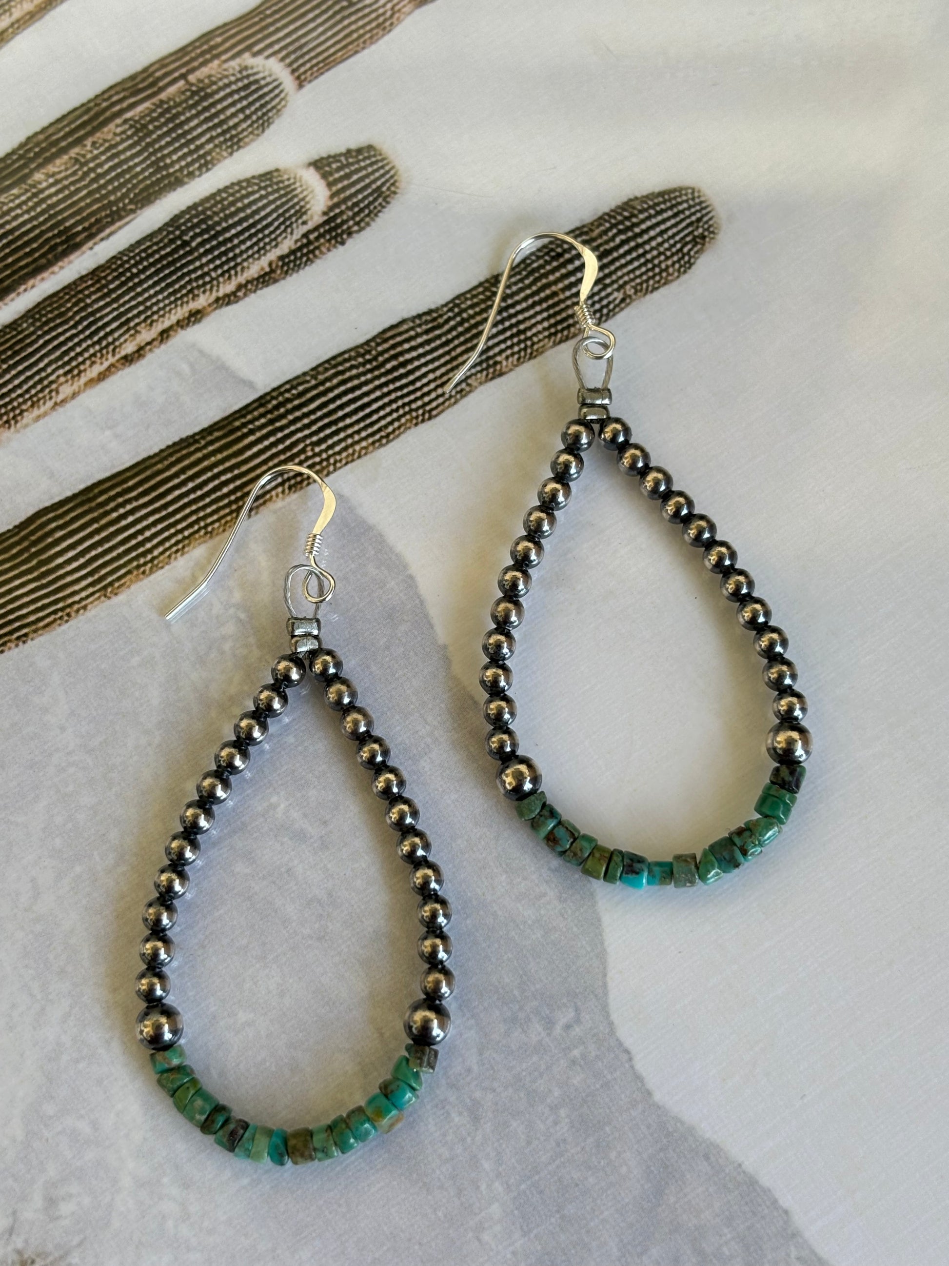 The Teardrop Earrings Sterling Silver & Turquoise