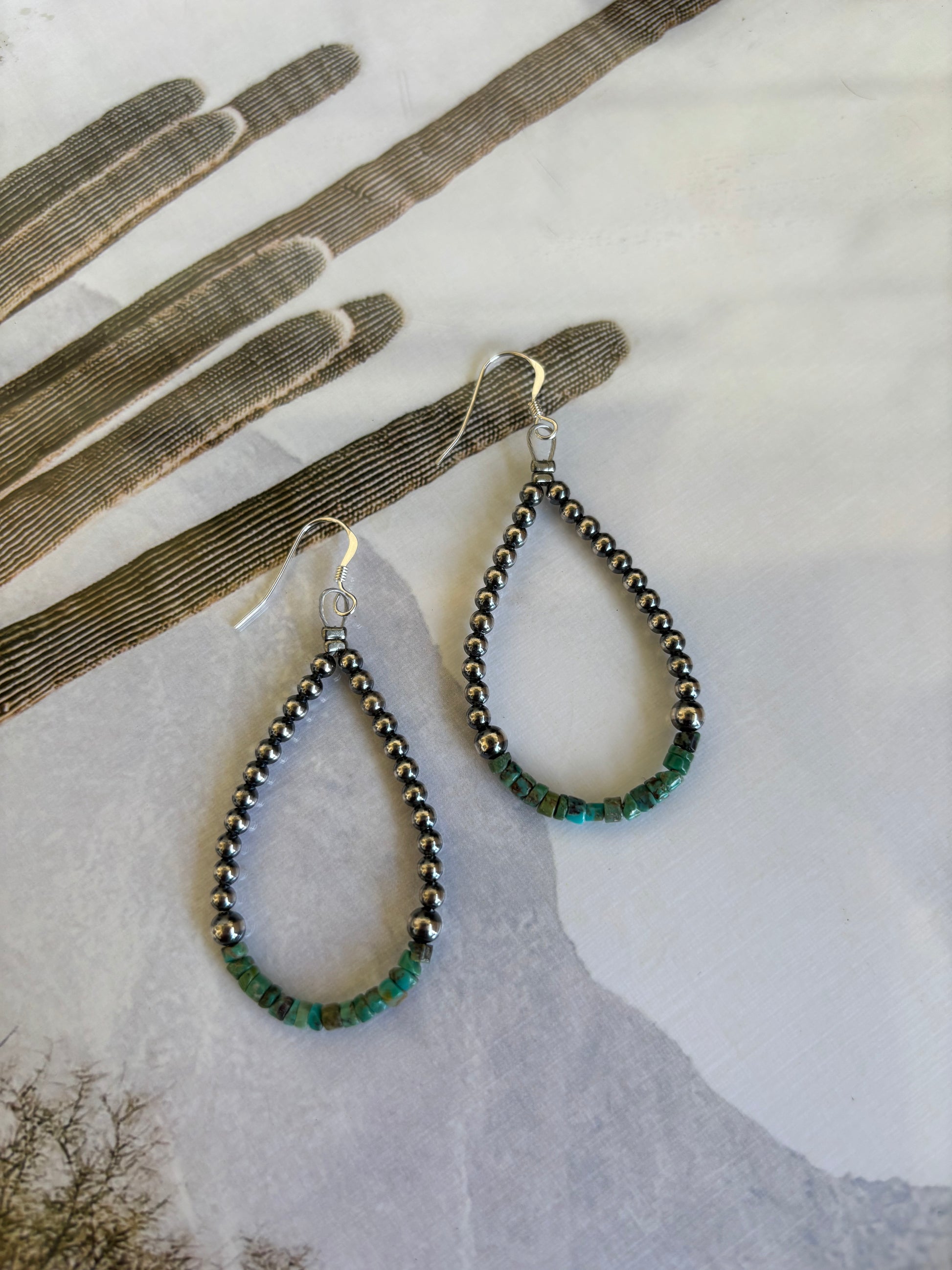 The Teardrop Earrings Sterling Silver & Turquoise
