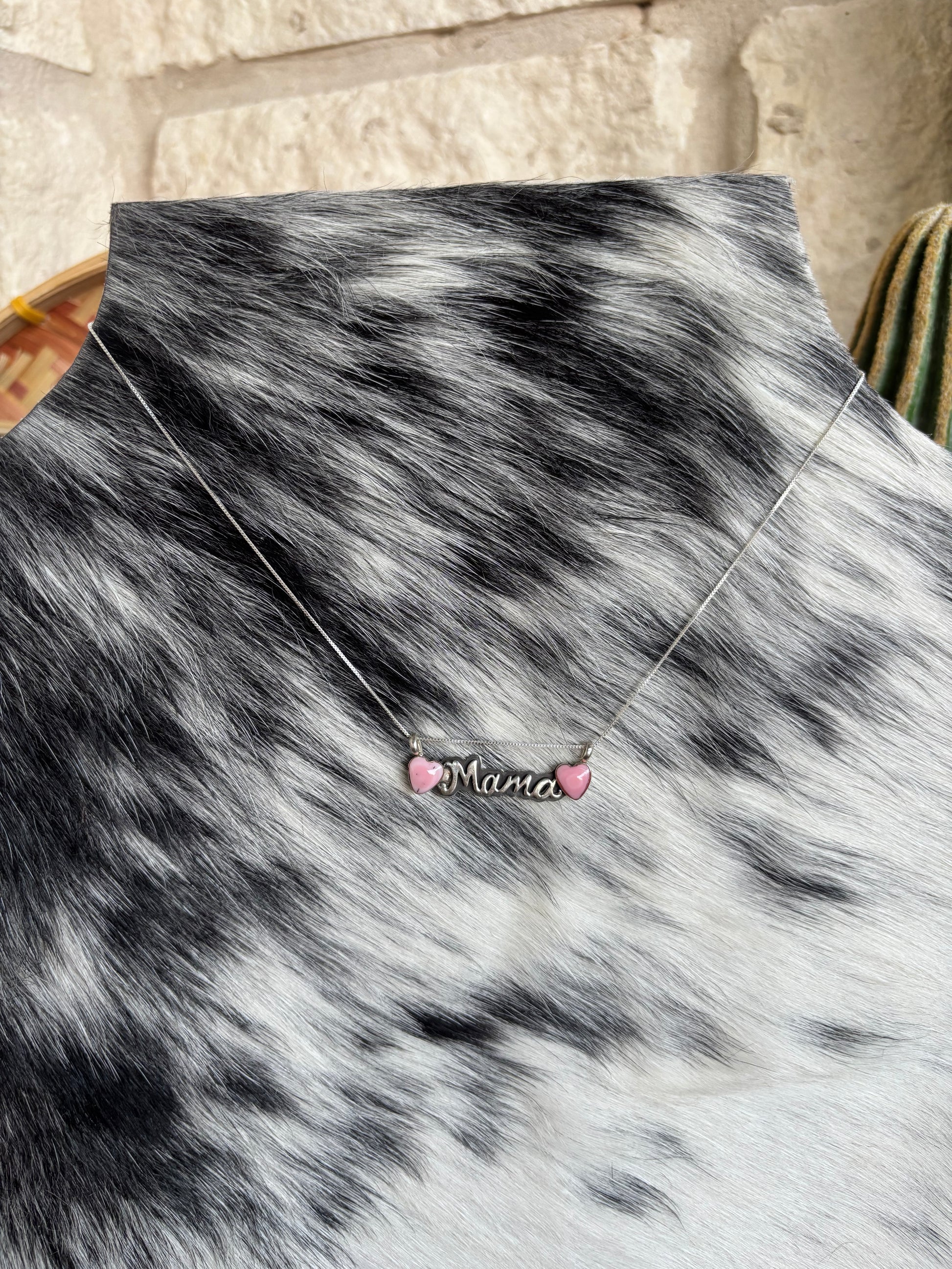 Pink Conch Mama Necklace