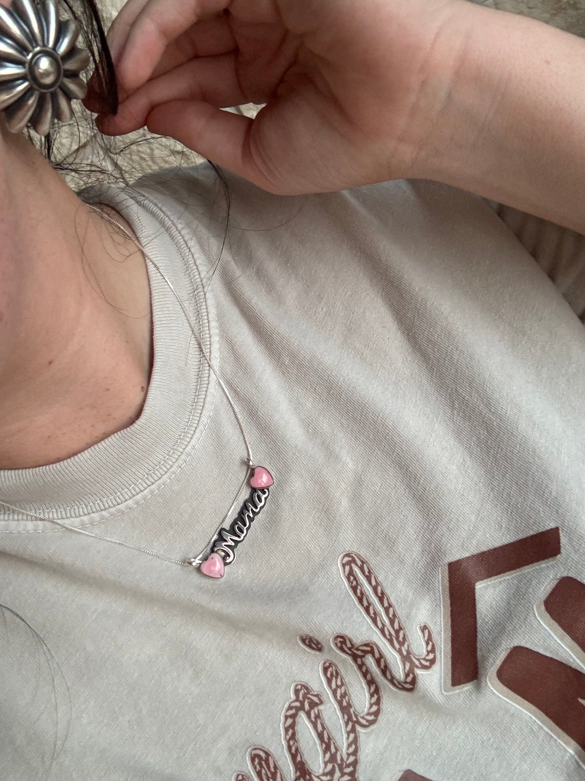 Pink Conch Mama Necklace