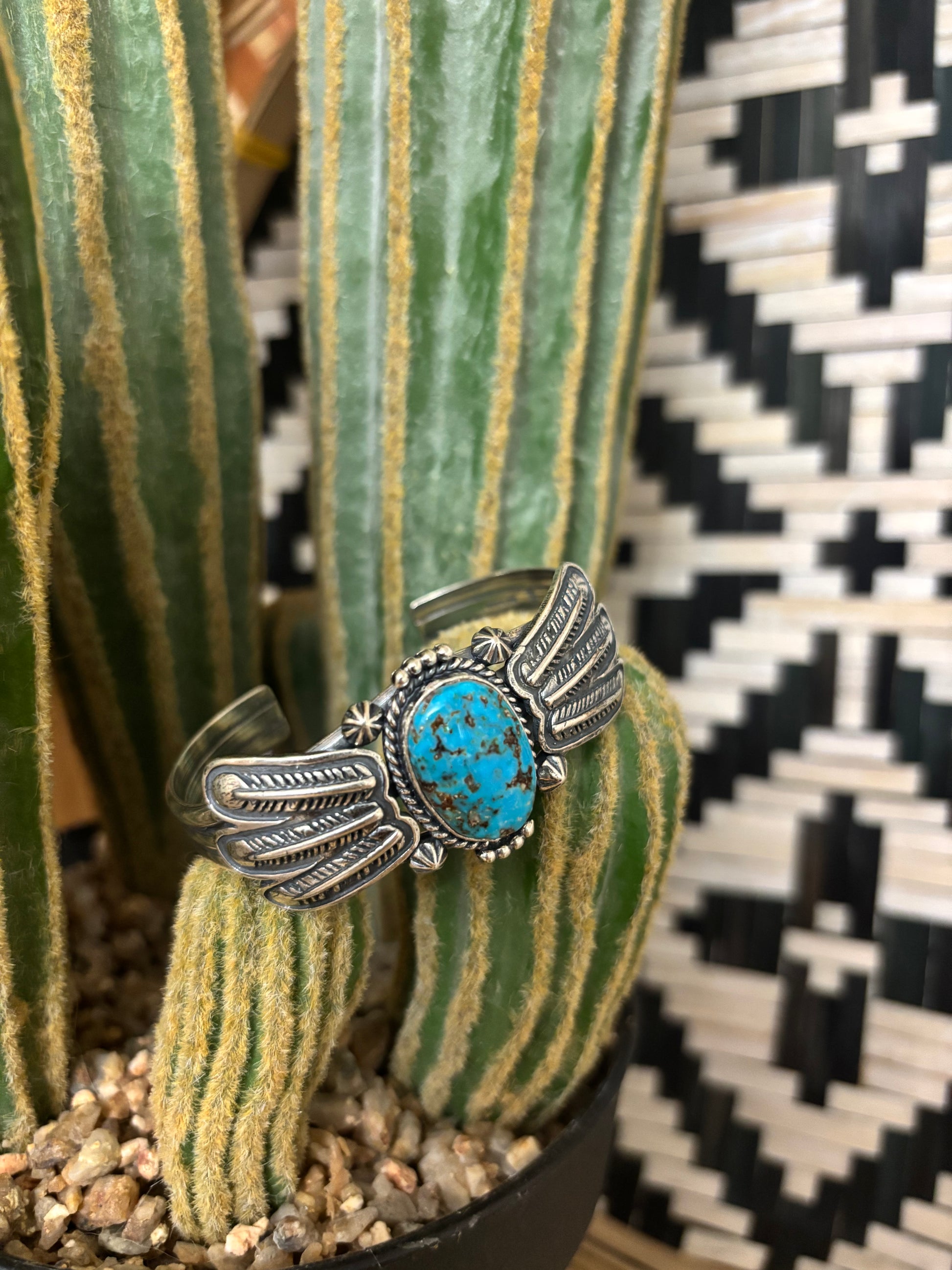 Daniel Benally Feather Cuff