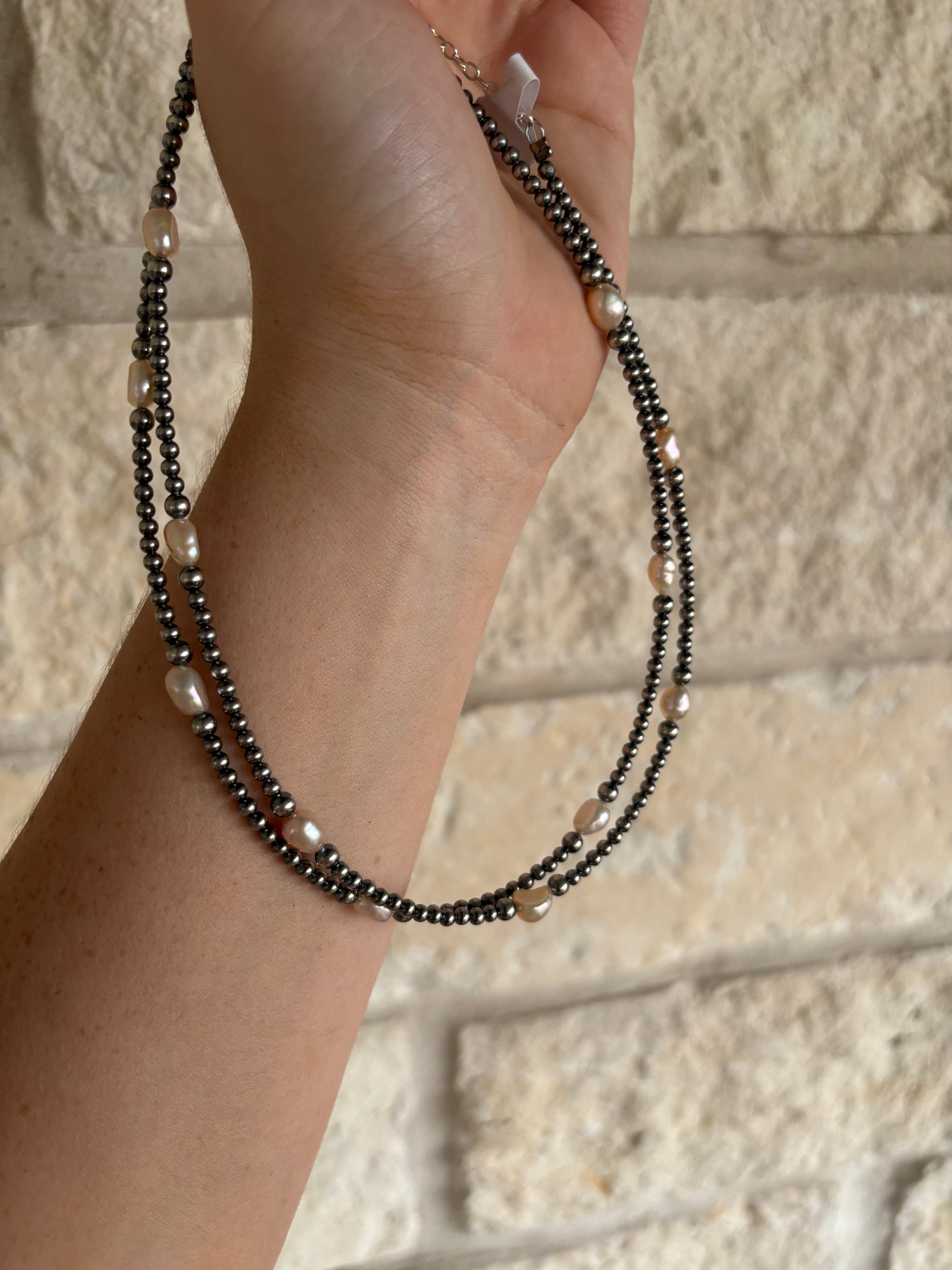 Fresh Water & Sterling Pearl Necklace