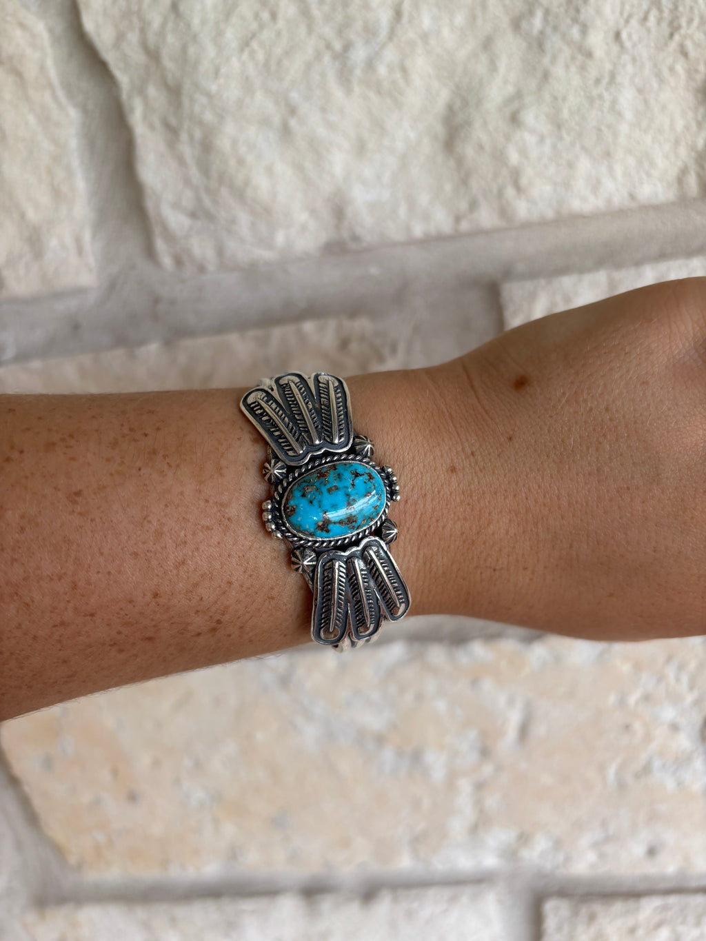 Daniel Benally Feather Cuff