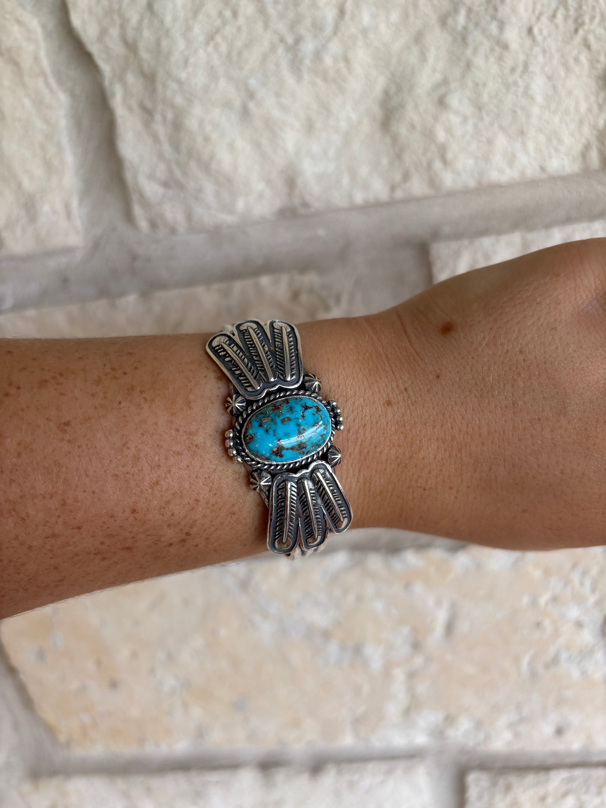 Daniel Benally Feather Cuff
