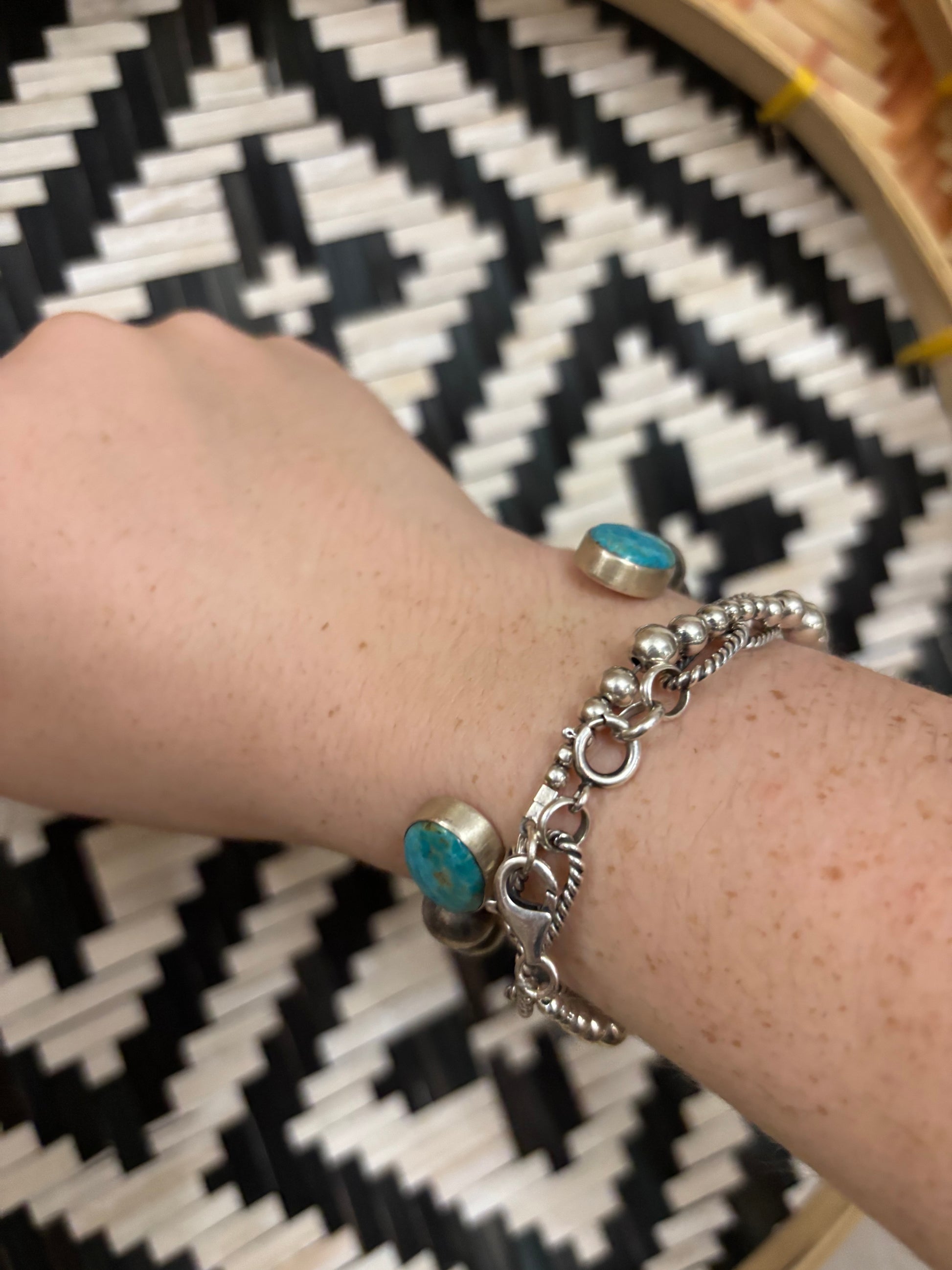 Kingman & Sterling Pearl Open Face Cuff
