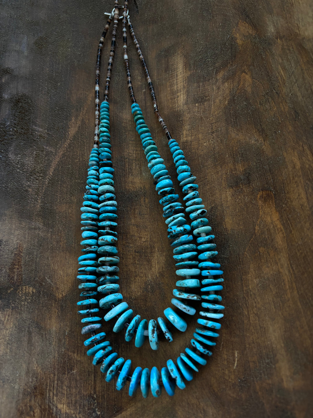 23” Shell & Turquoise Graduated Necklace