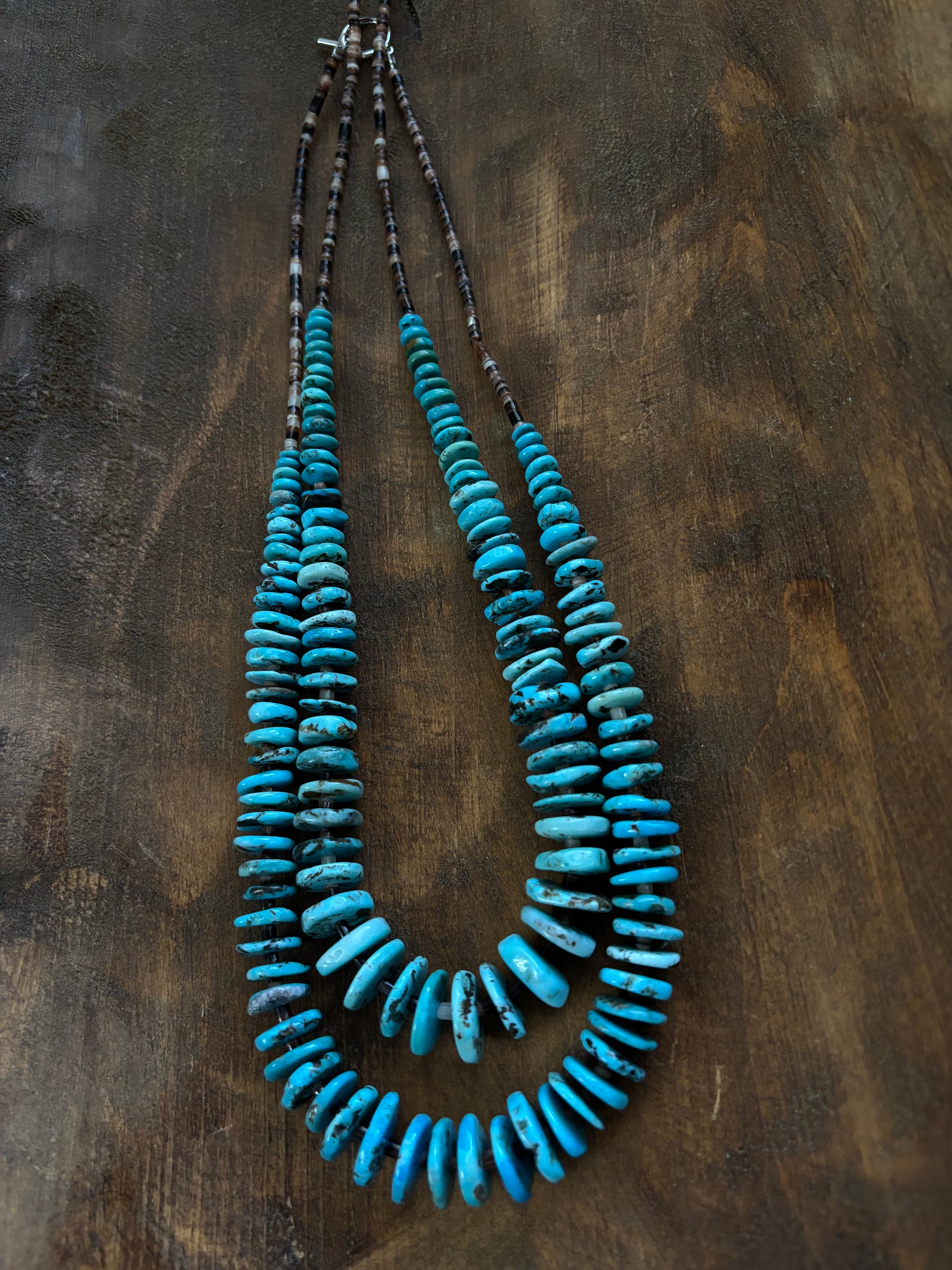 23” Shell & Turquoise Graduated Necklace