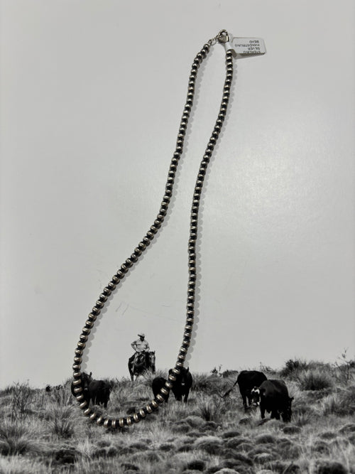 18” 4 MM Sterling Silver Pearl Necklace