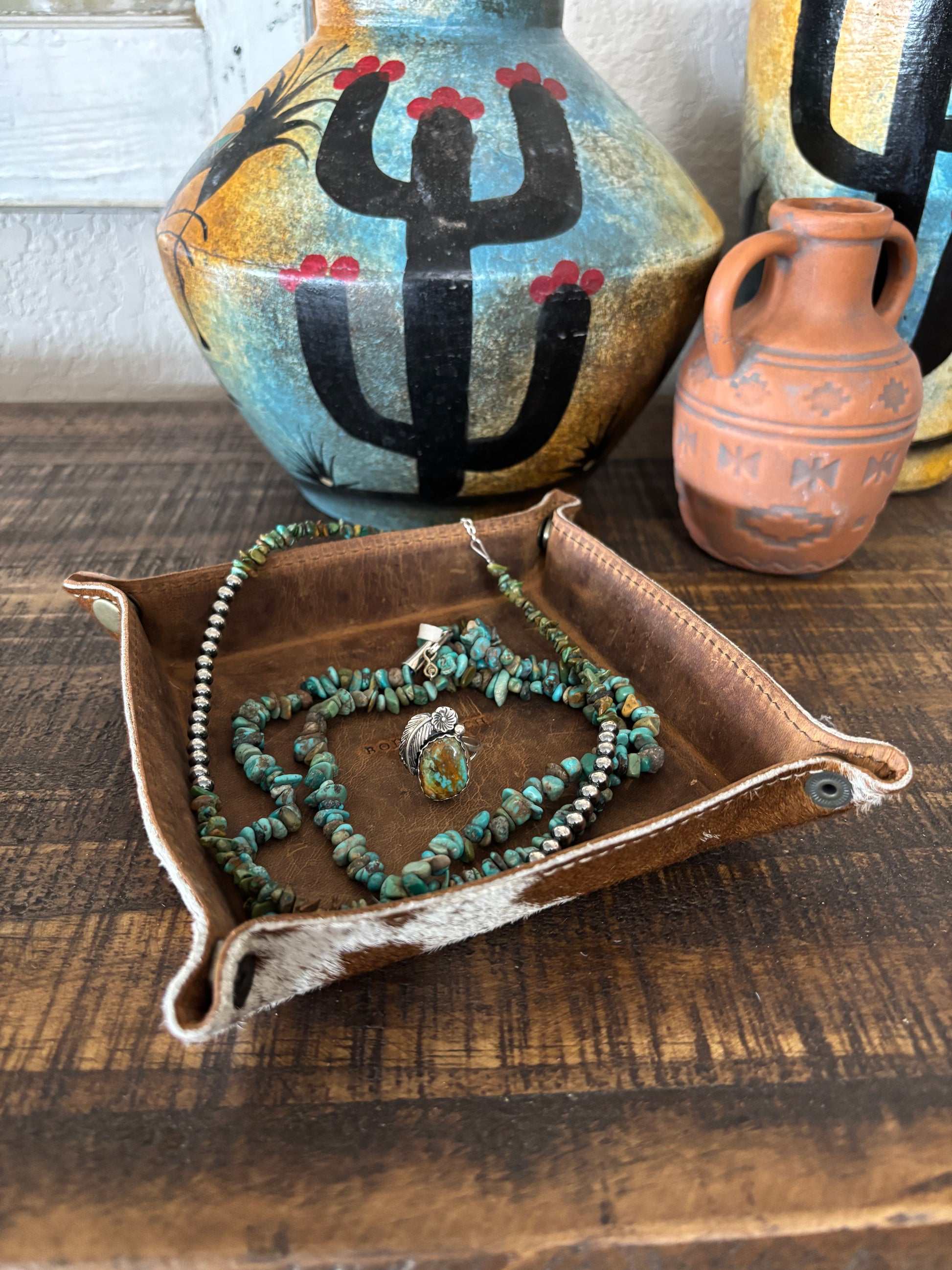 The Cowhide Catchall Tray