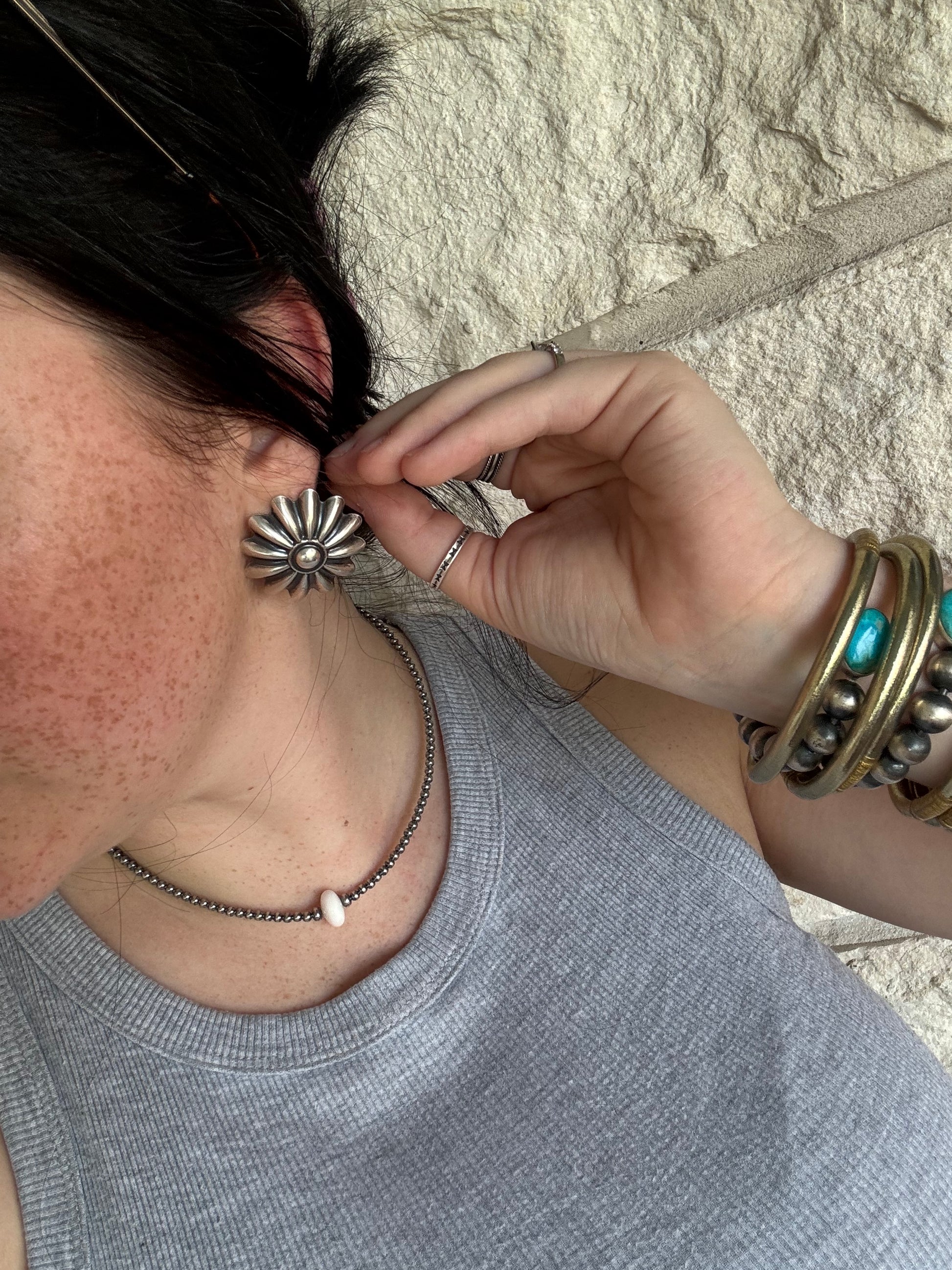 Pink Conch Sterling Pearl Choker