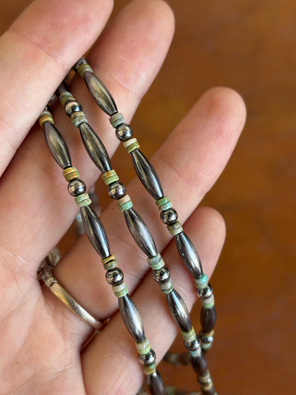 Turquoise & Torpedo Pearl Necklace