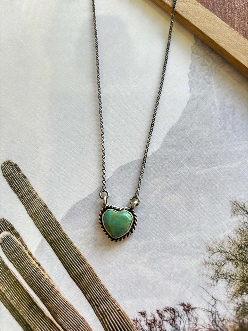 Johnny Dixon Kingman Heart Necklace