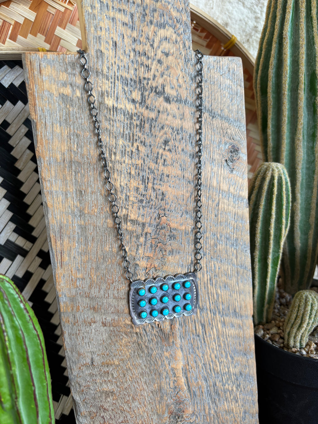 Tillie John Kingman Bar Necklace
