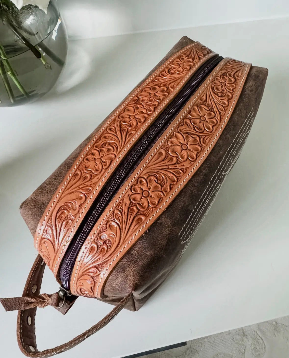 The Boot Stitch Toiletry Makeup Shave Bag