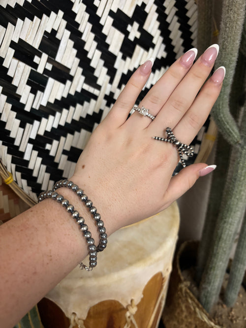 6 MM Sterling Silver Pearl Bracelet