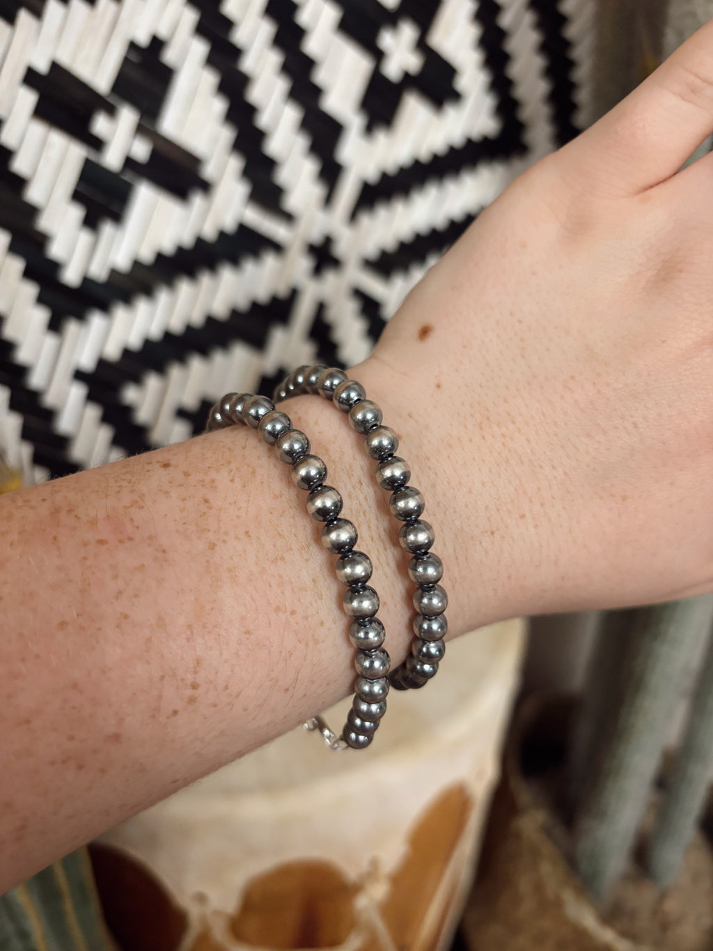 6 MM Sterling Silver Pearl Bracelet