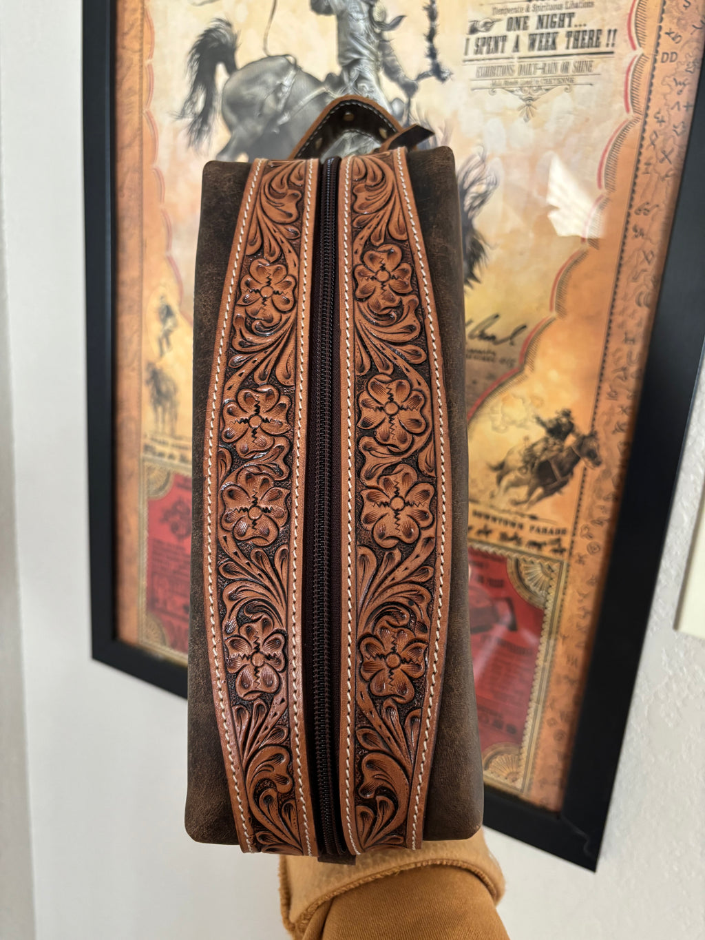 The Boot Stitch Toiletry Makeup Shave Bag