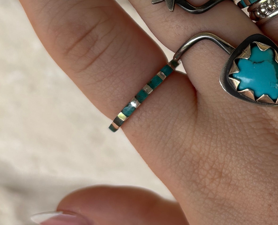Turquoise Stacker Ring - Sz 7