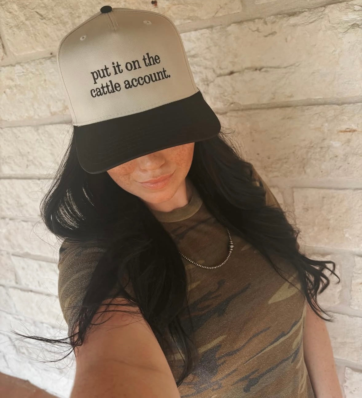 Put It On The Cattle Account Trucker - Black