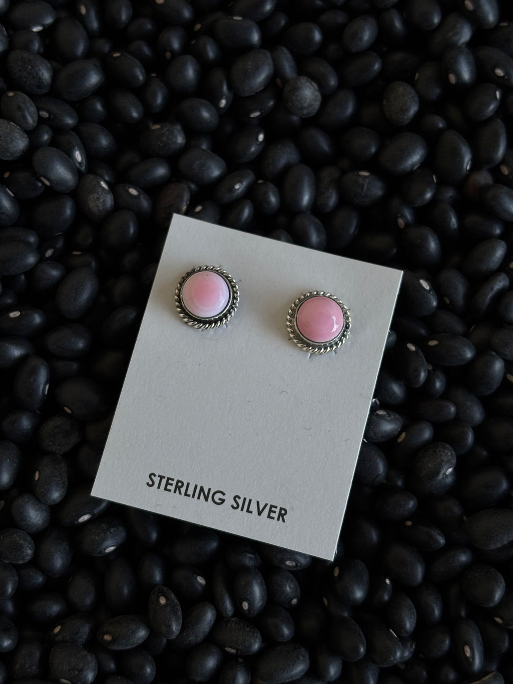 Esther White Pink Conch Studs